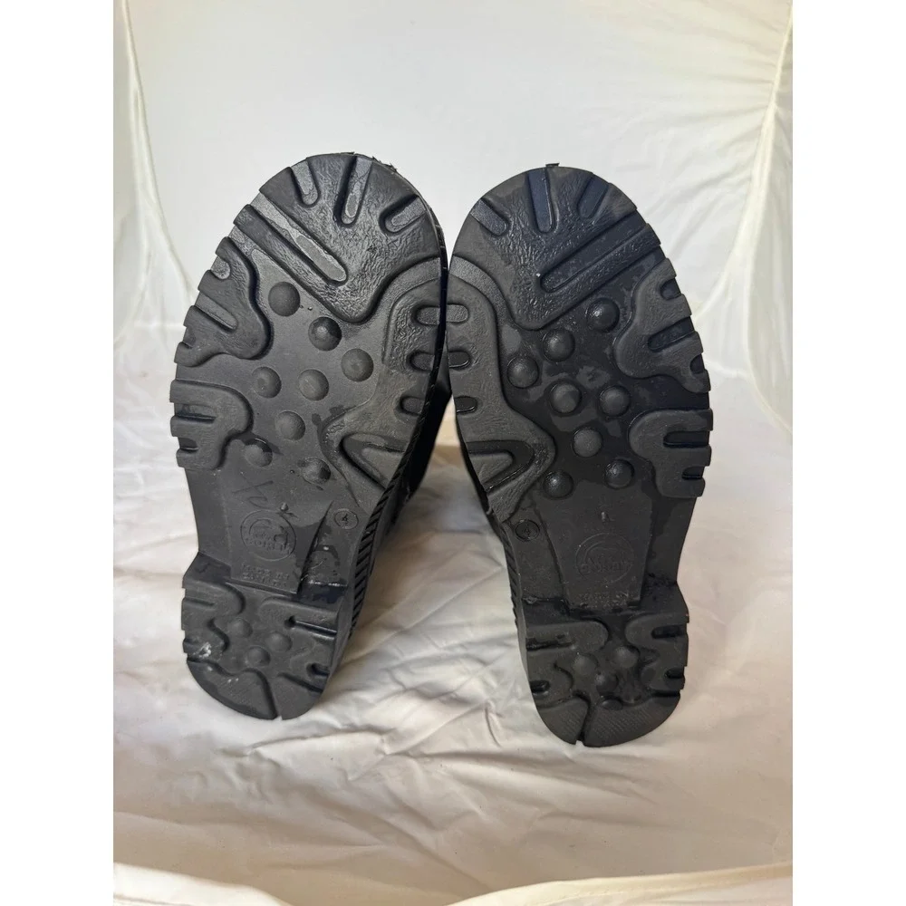 Sorel Kaufman Canada Black Snow Boots Waterproof Winter Size 4 w Insulated Liner